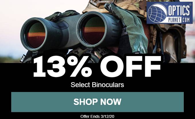 13% OFF Selected Binoculars at Optics Planet